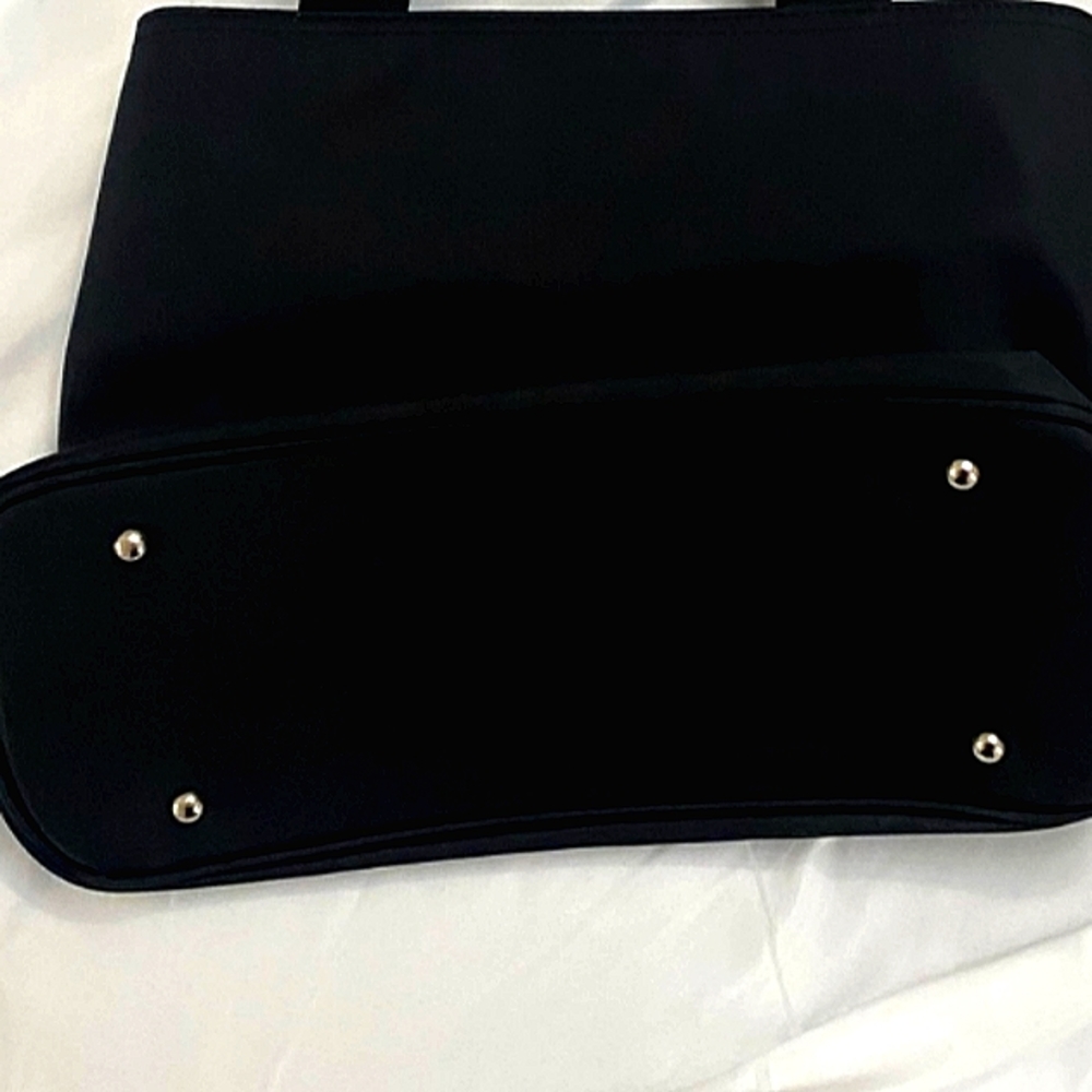 🖤 Versace® Parfum Black & Silver Nylon Tote Bag w/ Strap NEW! - Picture 7 of 11